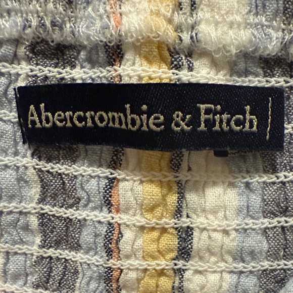 NWOT Abercrombie & Fitch Striped Button-Up Crop Top - Picture 2 of 2